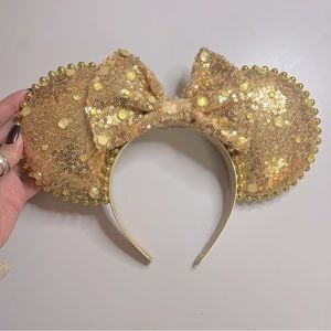 Sequin & Bling Gold Mickey Ears